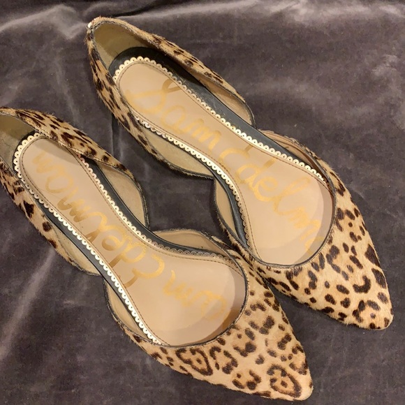 Sam Edelman Shoes - ⚜️SAM EDELMAN pointed toe, leopard print flats Sz 9